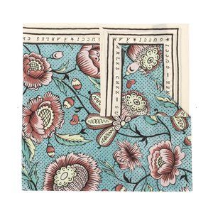 Gucci Sable Watercolor Floral Print Scarf in Blue
